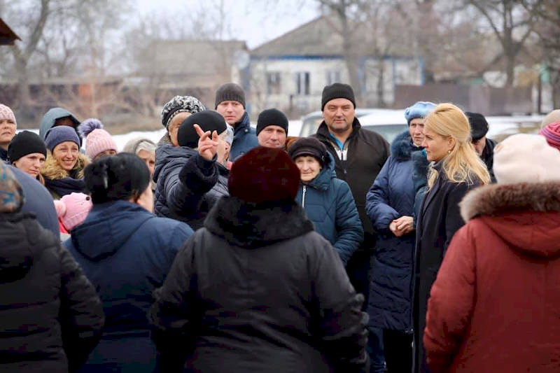 Юлія Світлична з виборцями