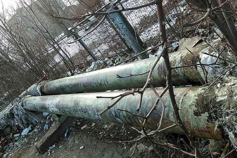Теплотрасса военного городка