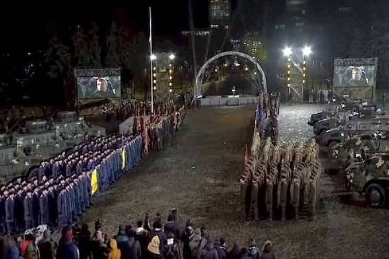 Торжественное построение в Харькове