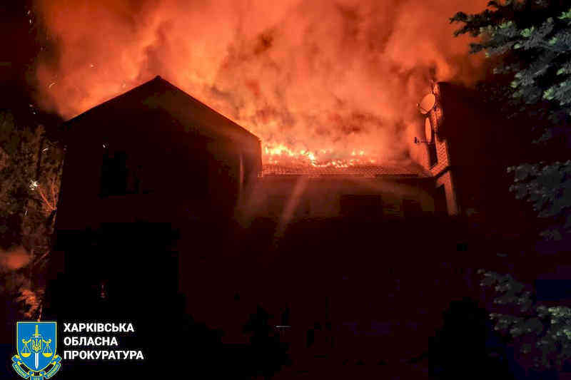 Пожары от российских обстрелов