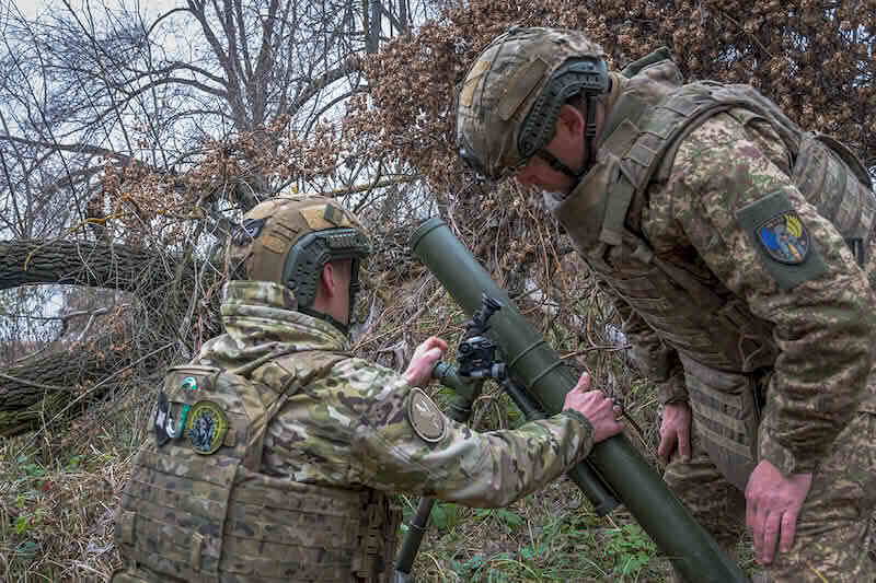 Мінометники 5 Слобожанської бригади «Скіф» НГУ