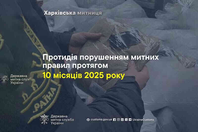 Противодействие нарушению таможенных правил в течение 10 месяцев 2025 года