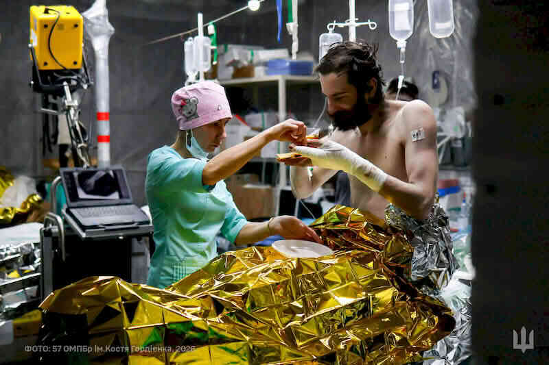 Евакуйований Владислав у стабілізаційному пункті