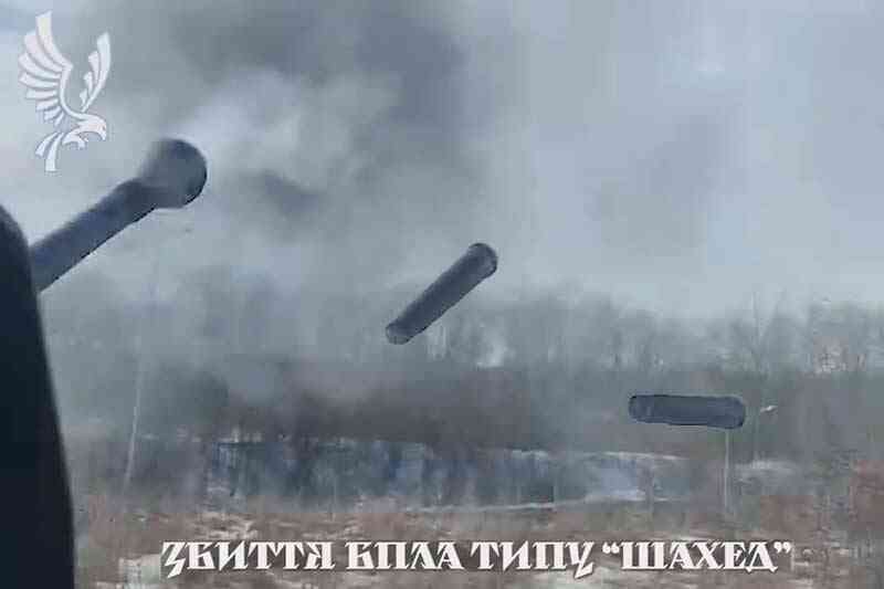 Сбивание БПЛА типа «Шахед»