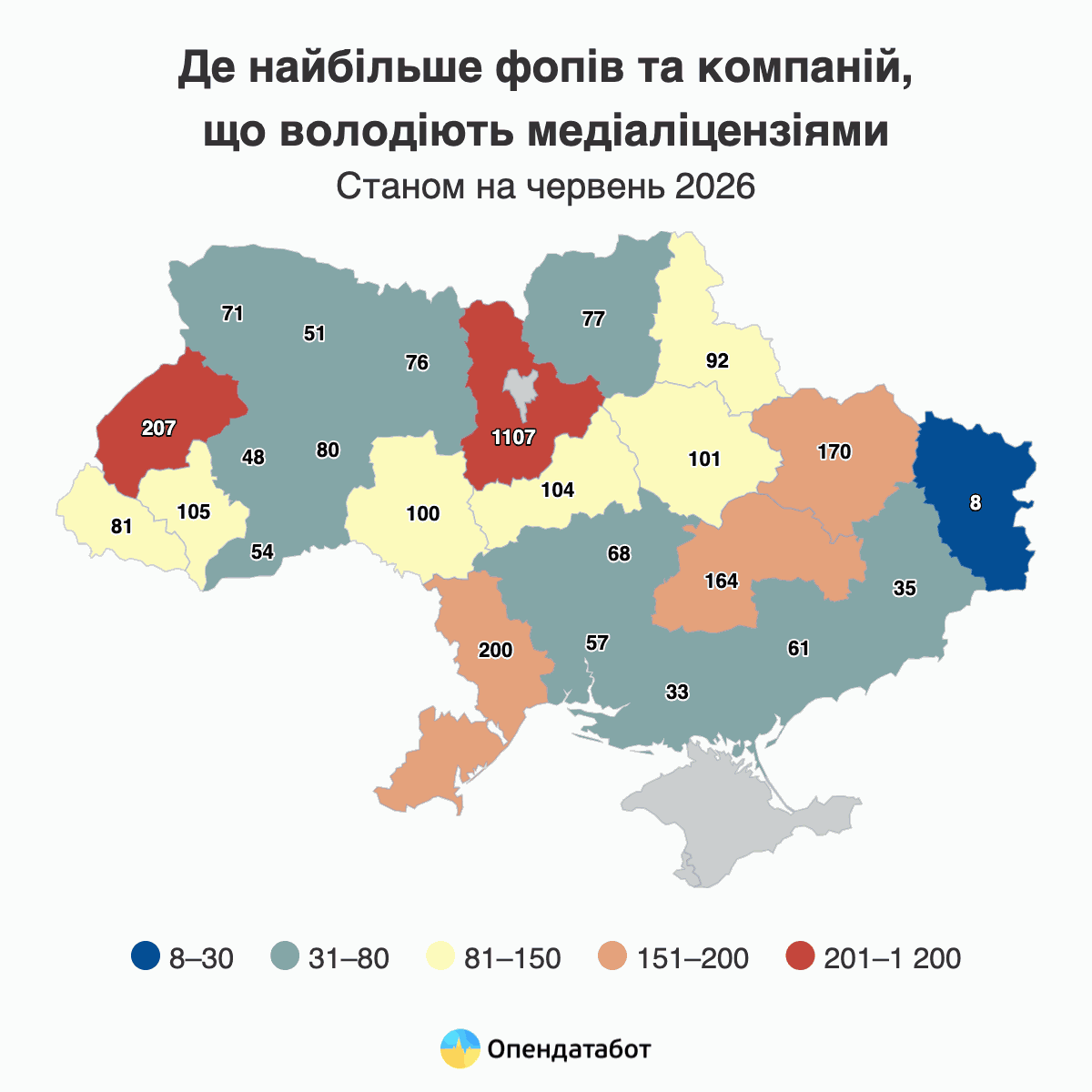 Где больше всего ФЛПов и компаний, обладающих медиалицензиями
